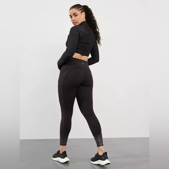 NWOT  Athleta Rainier Orion Black Reflective Tight Size 1X - Picture 11 of 11